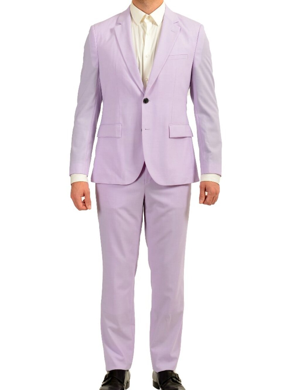 Hugo Boss Men's "Kar232X" Modern Fit Wool Violet Two Button Suit US 38R IT 48R